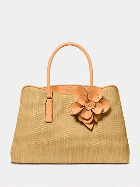 ♠️kate spade Thompson Street Straw Satchel Bag, Desert Sunset Multi NWT